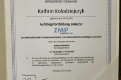 zertifikat-aufstiegsfortbildung-zmp-kathrin-kolodziejczyk-zahnarzt-alam